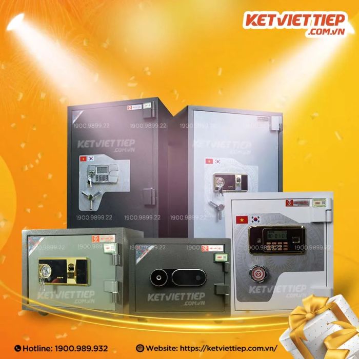 Bộ sưu tập đa dạng mẫu mã két sắt tại showroom Việt Tiệp