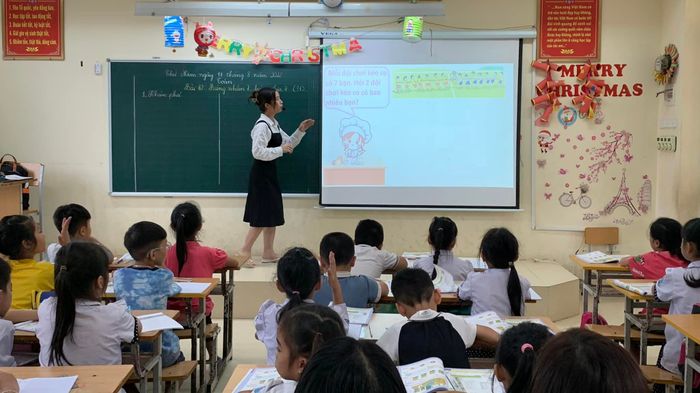 Ảnh 1: Không gian xanh mát và cơ sở vật chất hiện đại tại Trường Tiểu học Kim Đường