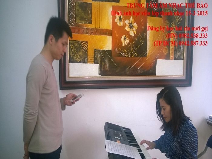 Hình ảnh lớp học tại Trung tâm Âm nhạc Thế Bảo