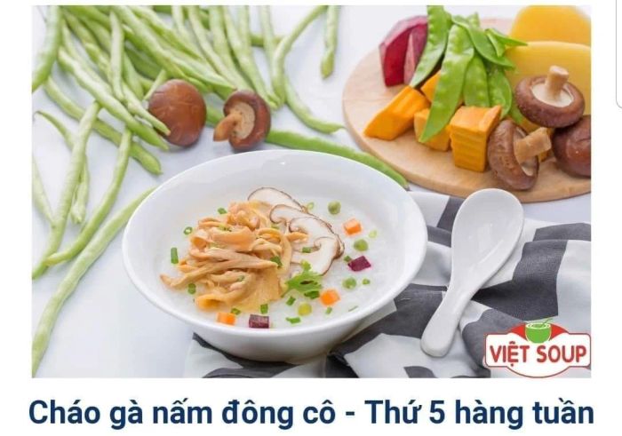 Hình ảnh quy trình chế biến cháo Việt Soup