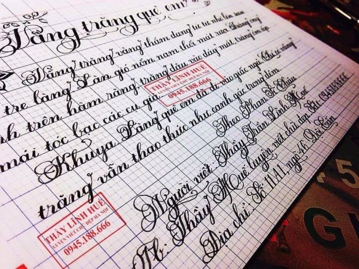 Hình ảnh Trung Tâm Luyện Viết Chữ Đẹp Đống Đa & Tây Hồ - Thầy Lĩnh Huế 1