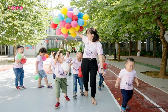 Không gian học tập hiện đại tại Sakura Montessori