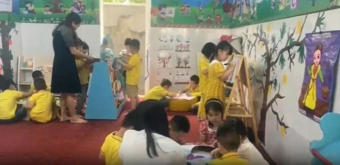 Sân chơi sáng tạo - Nơi trẻ thỏa sức vận động tại Trường Mầm non Quang Trung