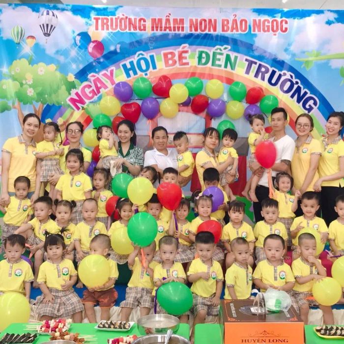 Khuôn viên xanh mát của Trường Mầm non Bảo Ngọc