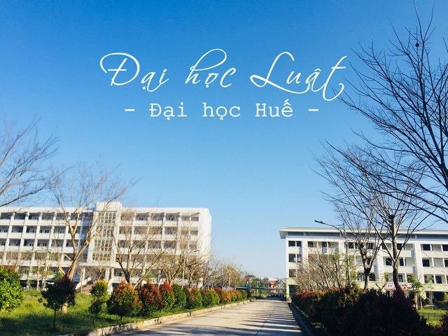 Khuôn viên xanh mát của Đại học Luật - Đại học Huế