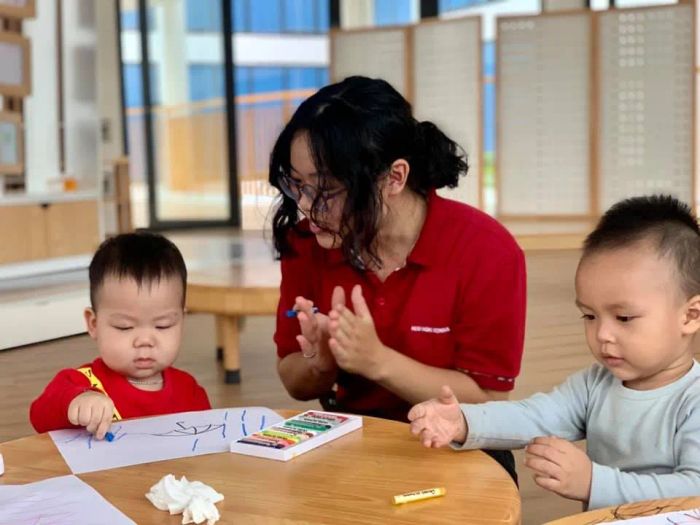 Hình ảnh Trường Mầm Non Hữu Nghị - Kiến trúc hiện đại trong không gian xanh mát