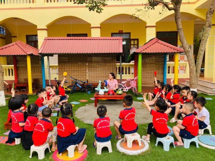 Hình ảnh hoạt động vui chơi tại Trường Mầm non An Thái