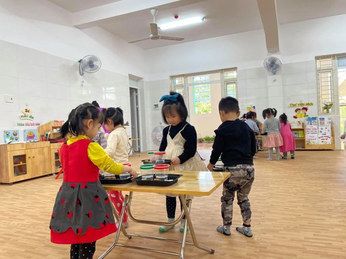 Hình ảnh ấn tượng về không gian học tập tại Trường Mầm non Sao Sáng 2