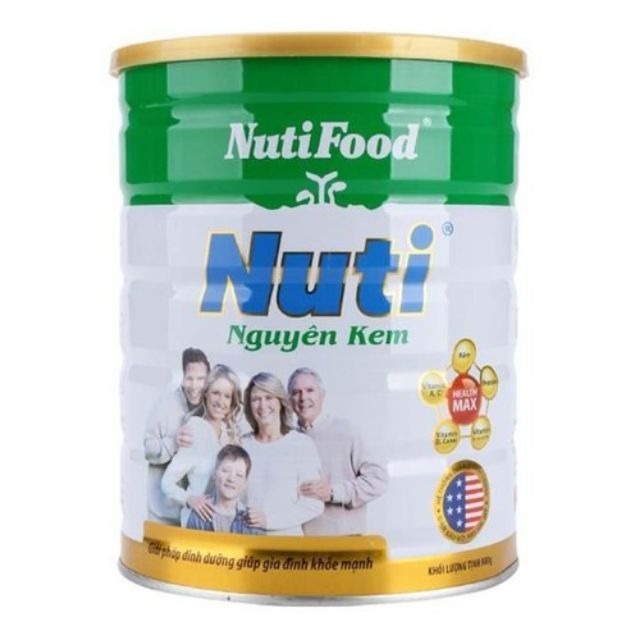 Bao bì sữa bột Nuti Nguyên Kem 400g tiện lợi