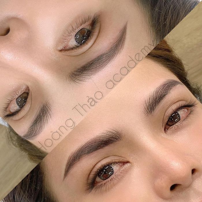 Bộ sưu tập hình ảnh chân mày phong thủy đẹp tự nhiên tại Hoàng Thảo Beauty Academy