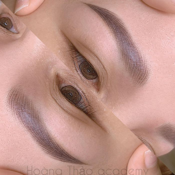 Hình ảnh tác phẩm chân mày phong thủy tại Hoàng Thảo Beauty Academy