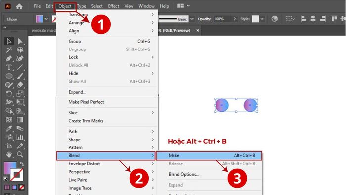 Cách sử dụng Blend trong AI và kiểm soát bảng hội thoại