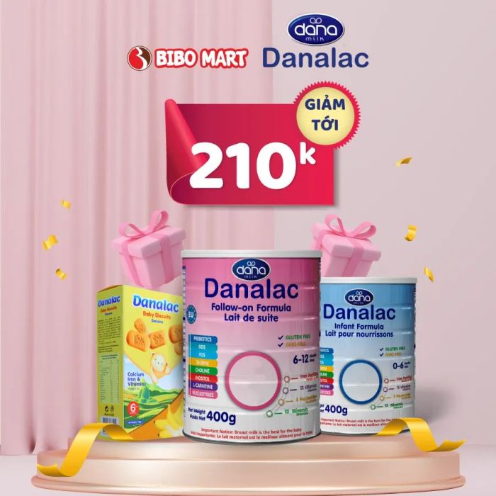 Kệ trưng bày sữa bột đa dạng tại BiboMart