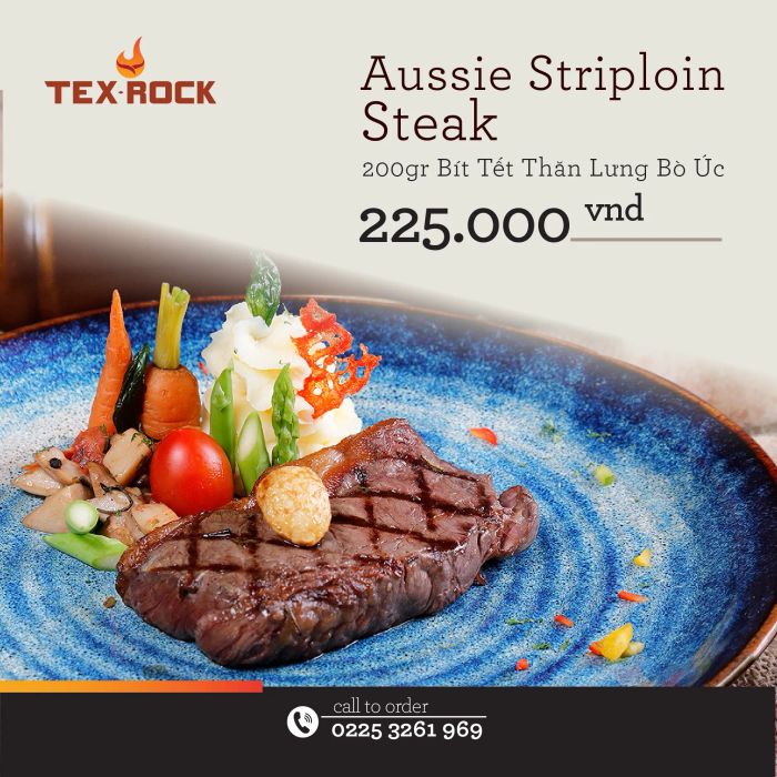 Những lát bò bít tết thượng hạng được chế biến tinh tế tại TexRock SteakHouse