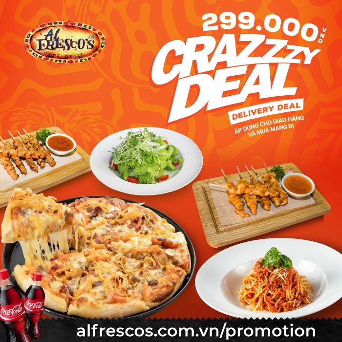Thực đơn hấp dẫn của Al Fresco's