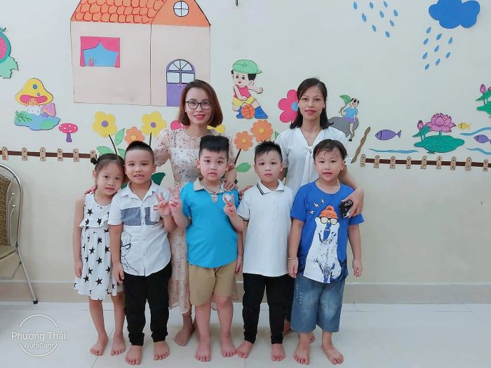 Hình ảnh giờ học ngoại khóa đầy màu sắc tại Mầm Non Sao Mai