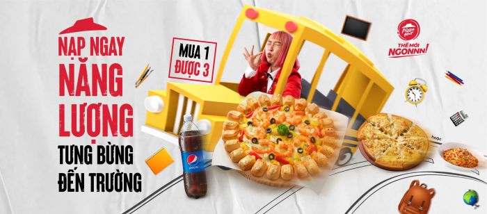 Những chiếc pizza vàng ươm thơm phức tại Pizza Hut Hải Phòng