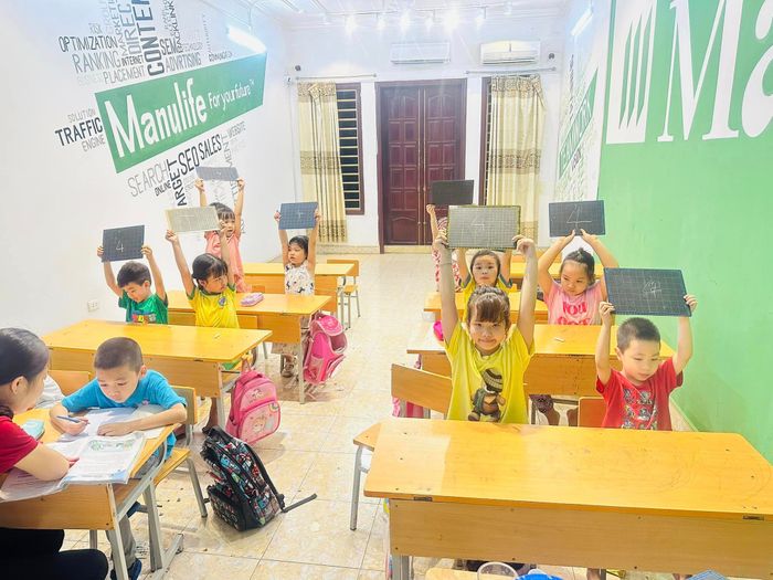 Hình ảnh lớp học tiền tiểu học tại cơ sở cô Minh Anh Thư