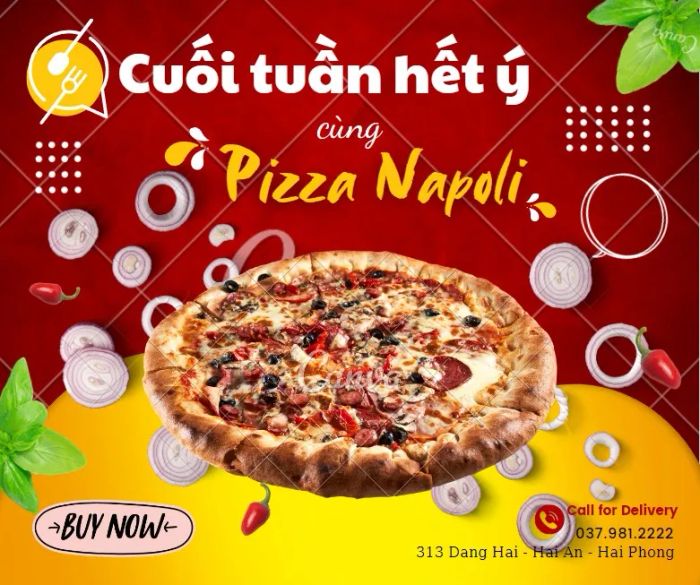 Không gian ấm cúng và những mẫu pizza đặc biệt tại Pizza Napoli Hải Phòng