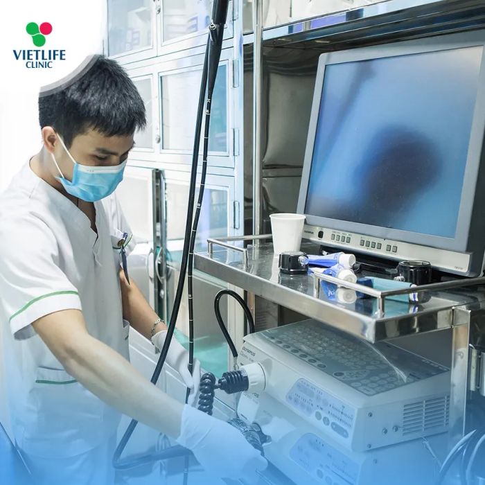 Hình ảnh hệ thống máy nội soi Olympus hiện đại tại Phòng Khám Vietlife