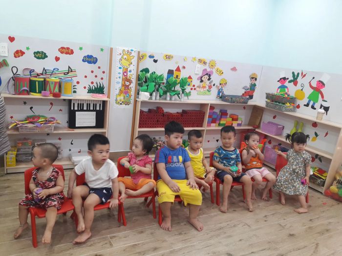 Hình ảnh giờ hoạt động ngoài trời tại Mầm Non Hải Long