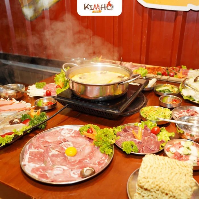 Bữa tiệc nướng lẩu phong phú tại KIMHO BBQ