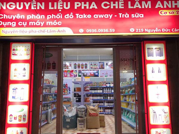 Không gian hiện đại tại Nguyên liệu pha chế Lâm Anh