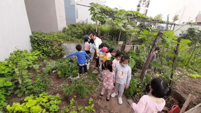 Hình ảnh giờ học ngoại khóa đầy màu sắc tại HAPPY