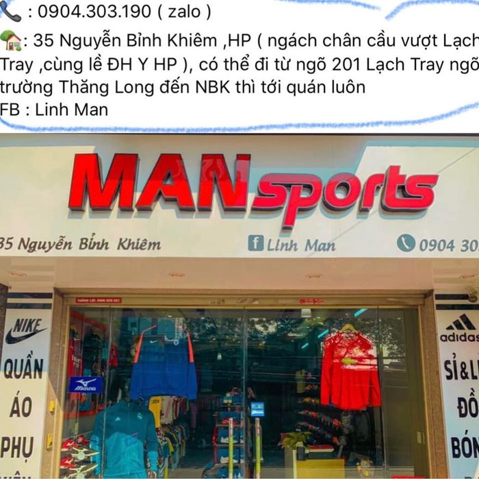 Không gian trưng bày ấn tượng tại MAN sports