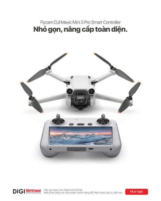 Không gian trưng bày flycam hiện đại tại Digiworld Hà Nội