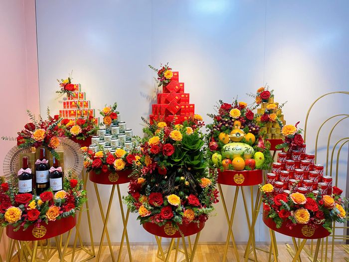 Bộ sưu tập tráp cưới nghệ thuật tại Vân Flower - Ảnh 1