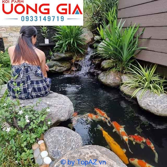 Dịch vụ thiết kế và thi công hồ cá Koi tại Uông Gia Farm