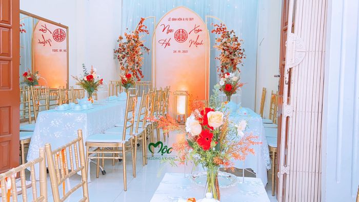 Hình ảnh không gian trang trí tiệc cưới tại Mộc Wedding & Event