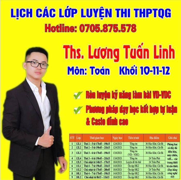Hình ảnh lớp học tại Trung tâm Toán học Thầy Linh (ảnh 1)