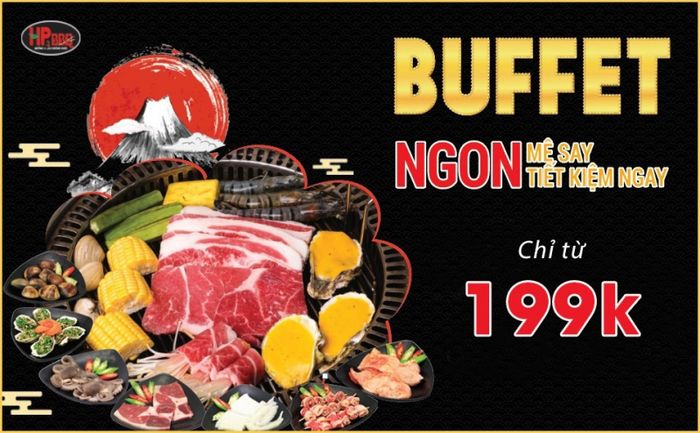 Bữa tiệc nướng-lẩu thịnh soạn với hải sản tươi sống tại HP3 BBQ
