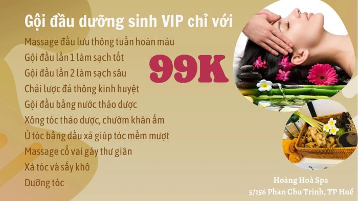 Hình ảnh không gian trị liệu tại Hoàng Hoà Spa