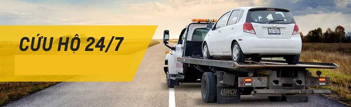 Hình ảnh xe cứu hộ CuuHo24h đang thực hiện nhiệm vụ