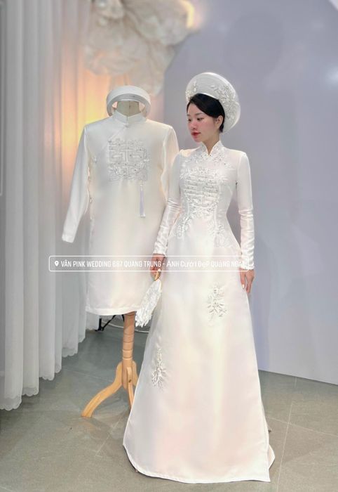 Vân Pink Wedding - Áo dài cưới lụa tơ tằm cao cấp