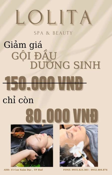 Quy trình gội đầu dưỡng sinh chuyên nghiệp tại Lolita