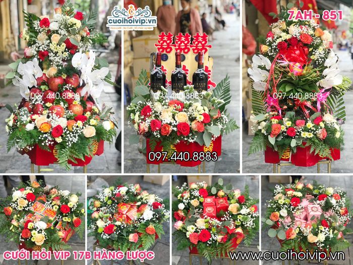 Hình ảnh mâm quả cưới tinh xảo tại 17B Hàng Lược