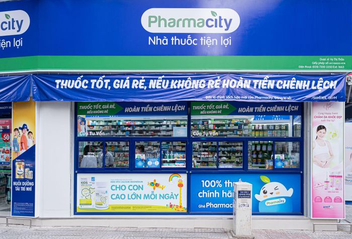 Không gian mua sắm hiện đại tại Pharmacity chi nhánh Ba Đình