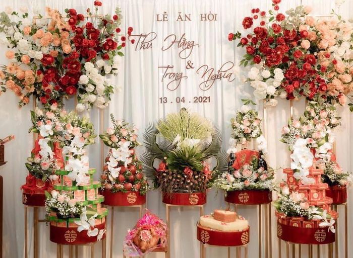 Hình ảnh mâm tráp cưới tinh tế từ Tuyết Mai