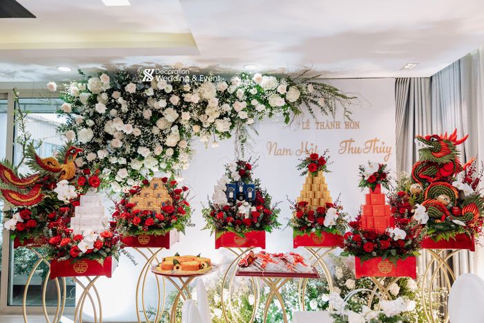 Hình ảnh mâm tráp nghệ thuật từ Song Huyền Decoration