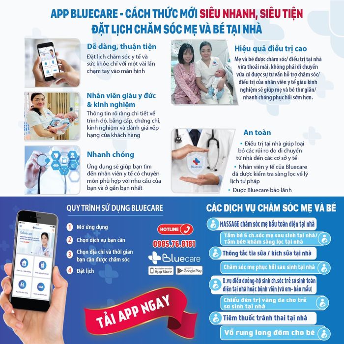 Hình ảnh không gian chăm sóc tại Bluecare