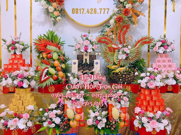 Hình ảnh mâm tráp cưới tinh xảo từ Lại Hằng