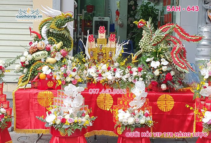 Hình ảnh mâm tráp cưới sang trọng tại 17B Hàng Lược