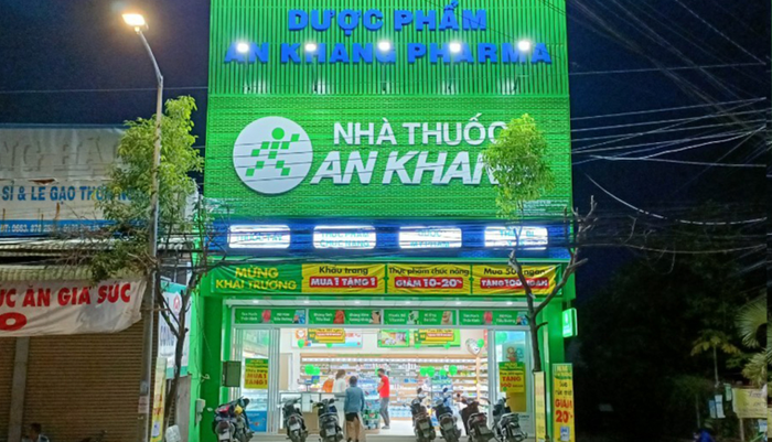 Hình ảnh không gian hiện đại tại chi nhánh Nhà thuốc An Khang