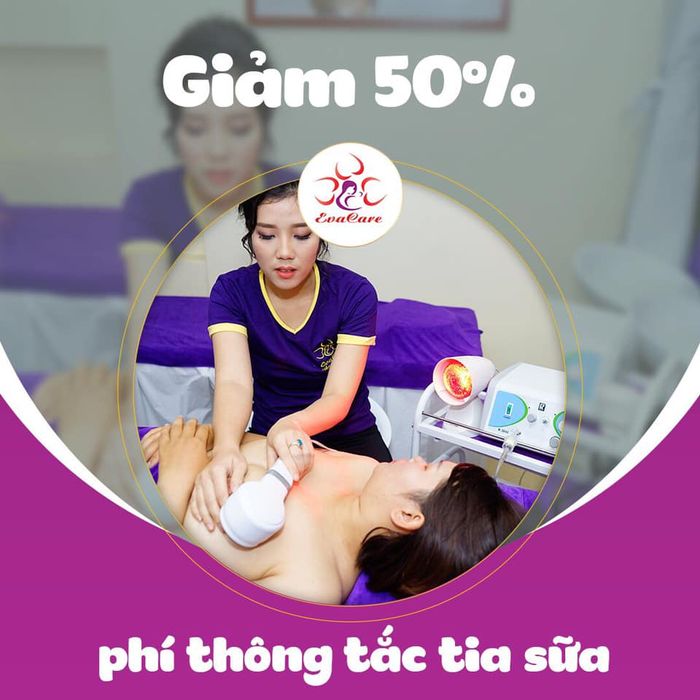 Hình ảnh quy trình thông tắc tia sữa tại EvaCare