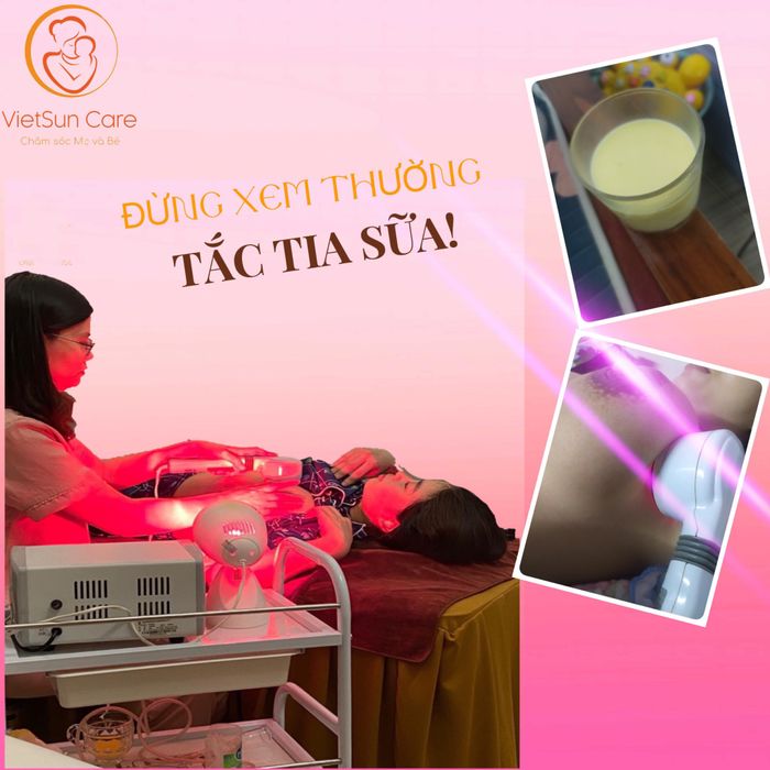 Hình ảnh quy trình thông tắc tia sữa tại Vietsun Care
