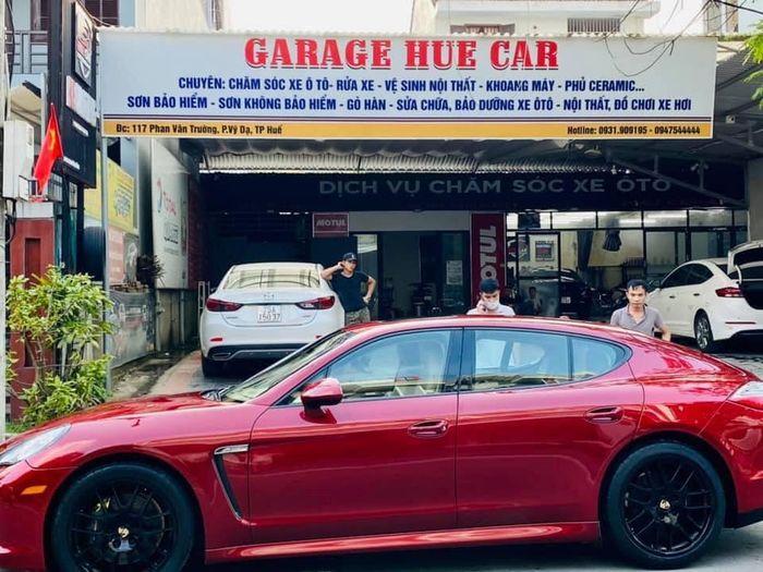 Không gian làm việc chuyên nghiệp tại Hue Car Detailing